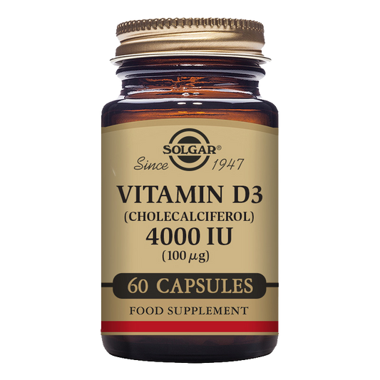 Vitamin D3 (Cholecalciferol) 4000 IU (100 mcg) Vegetable Capsules